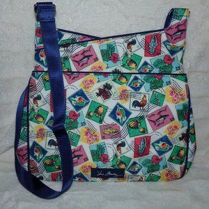 VERA BRADLEY SLIM CROSSBODY CUBAN STAMP BAG
